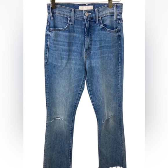 MOTHER Superior The Hustler Ankle Fray Crashing Hard Wash Distressed Jeans 26 - Picture 5 of 7